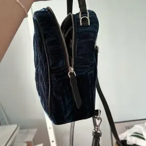 Briar Lane Quilted Crushed Velvet Mini Convertible Backpack - Blue KATE SPADE BRIAR LANE QUILTED CRUSHED VELVET MINI  main image 2